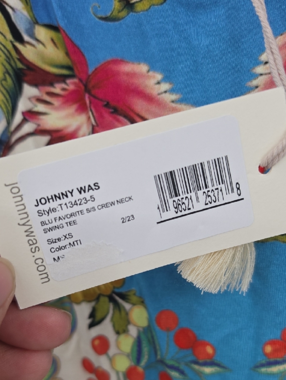Johnny Was The Janie Favorite Short Sleeve Crew Neck Swing Tee Size XS - Picture 8 of 9